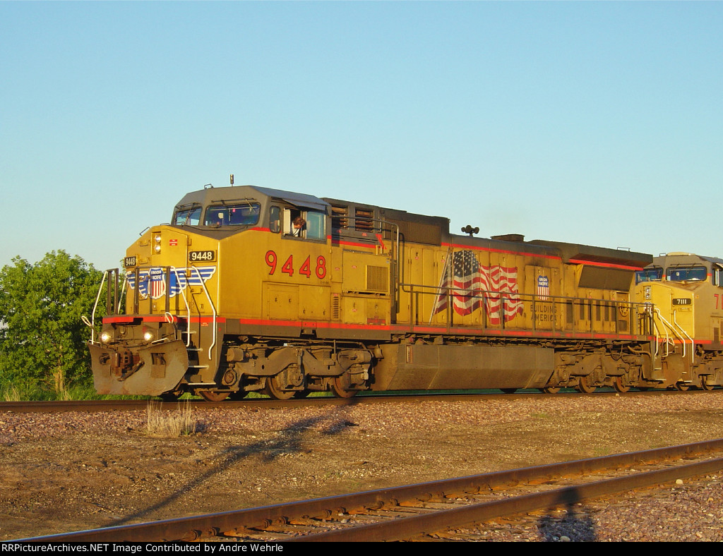 UP 9448, the "Flags" Dash 8W